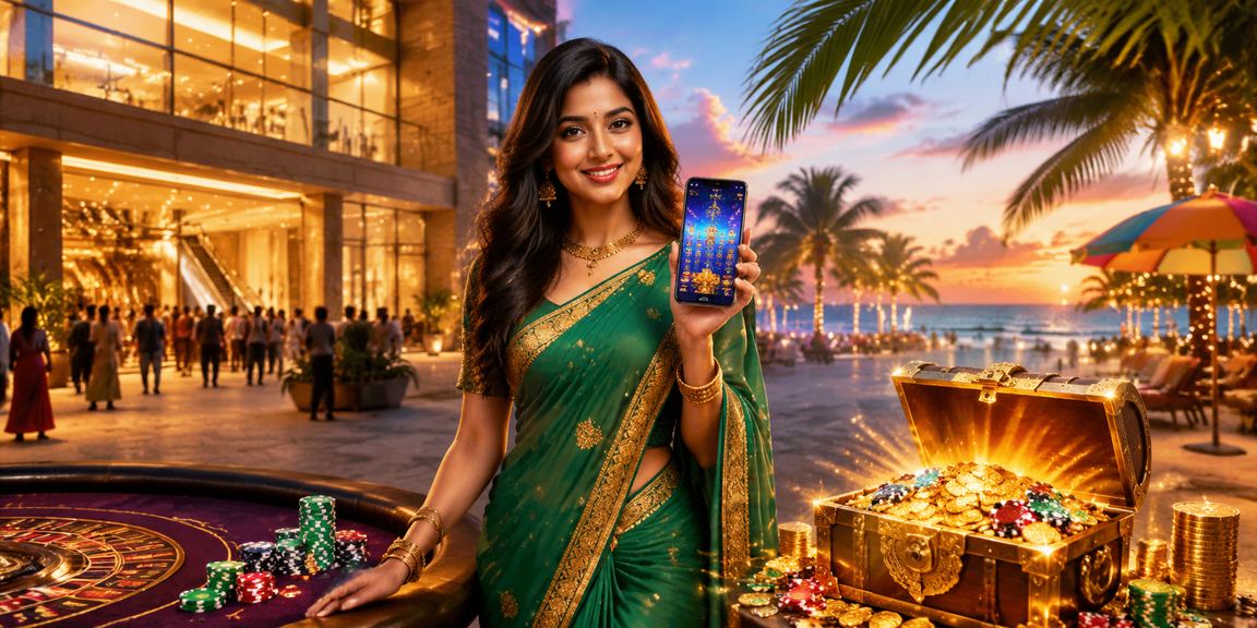 Responsible gaming message with Indian cultural elements